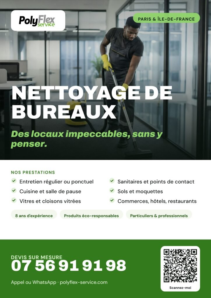 Flyer Polyflex Service – Nettoyage de bureaux