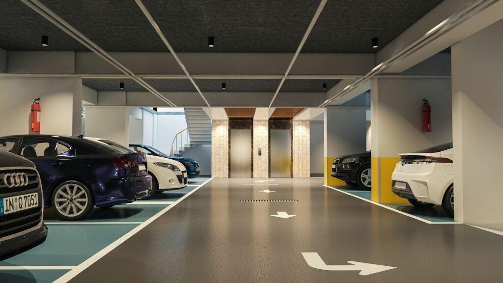 Parking propre et moderne